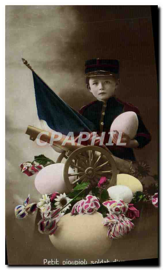 CPA Militaria Enfant Canon 