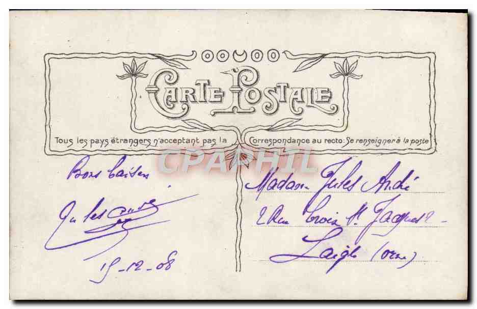 CPA Fantaisie Napoleon 1er — Verso