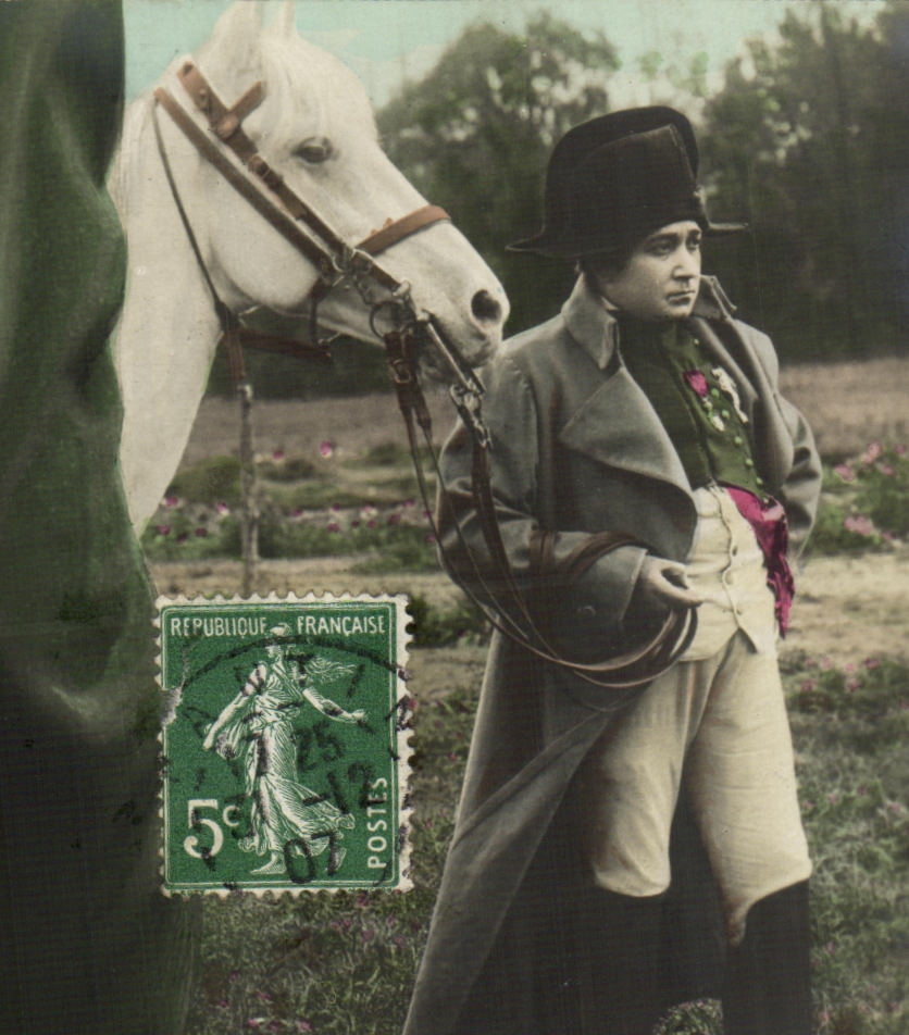 Napoléon Ier — cavalier avec un cheval blanc — éditeur inconnu, n° de série non visible