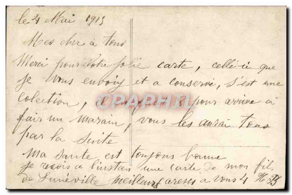 CPA Militaria Canot armes en guerre — Verso