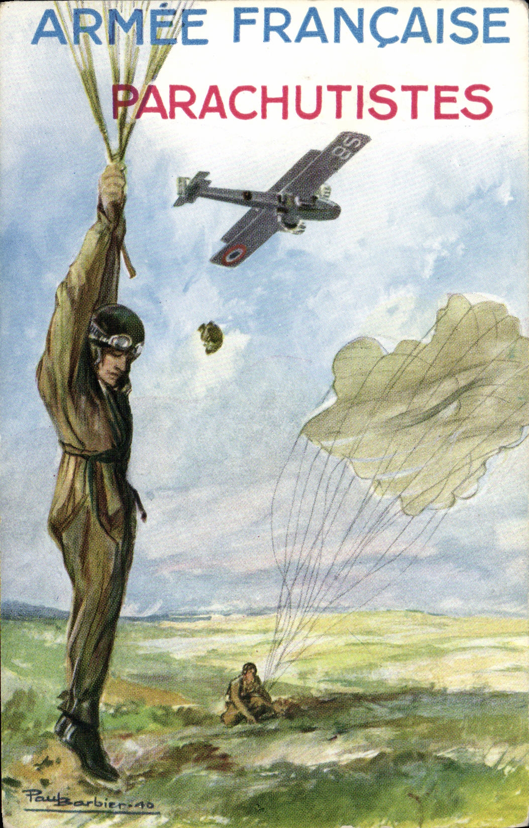 CPA Militaria Armee Francaise Parachutistes