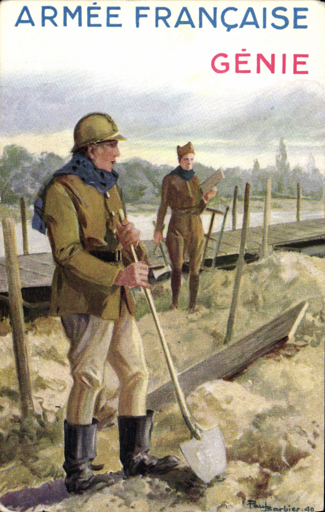 CPA Militaria Armee Francaise Genie 