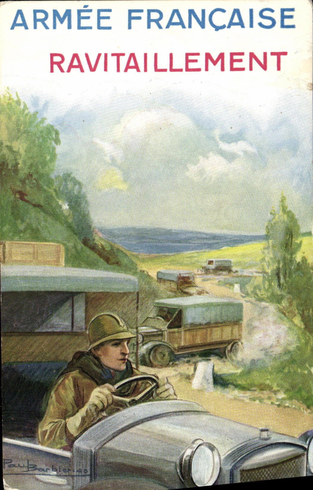 CPA Militaria Armee Francaise Ravitaillement 