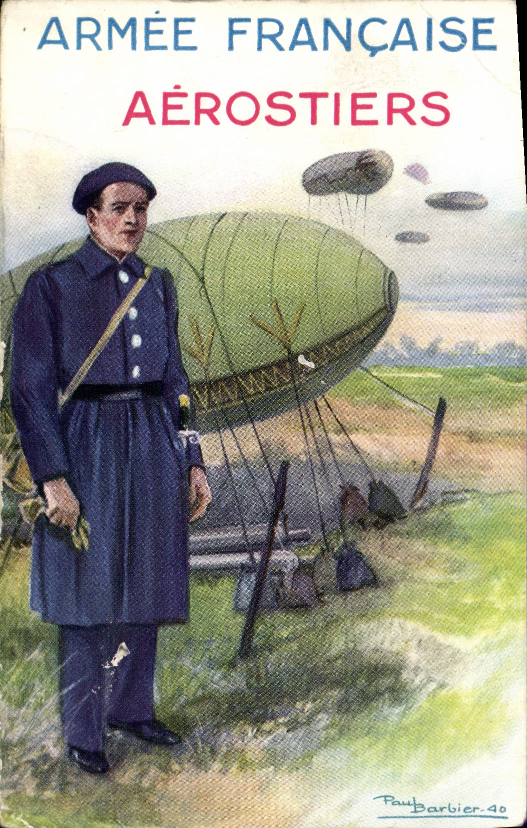 CPA Armee Francaise Militaria Aerostiers Ballon