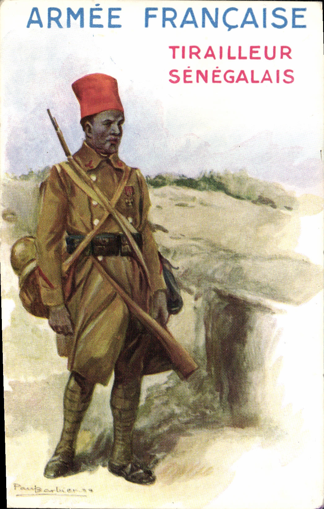 CPA Armee Francaise Militaria Tirailleurs Senegalais Senegal