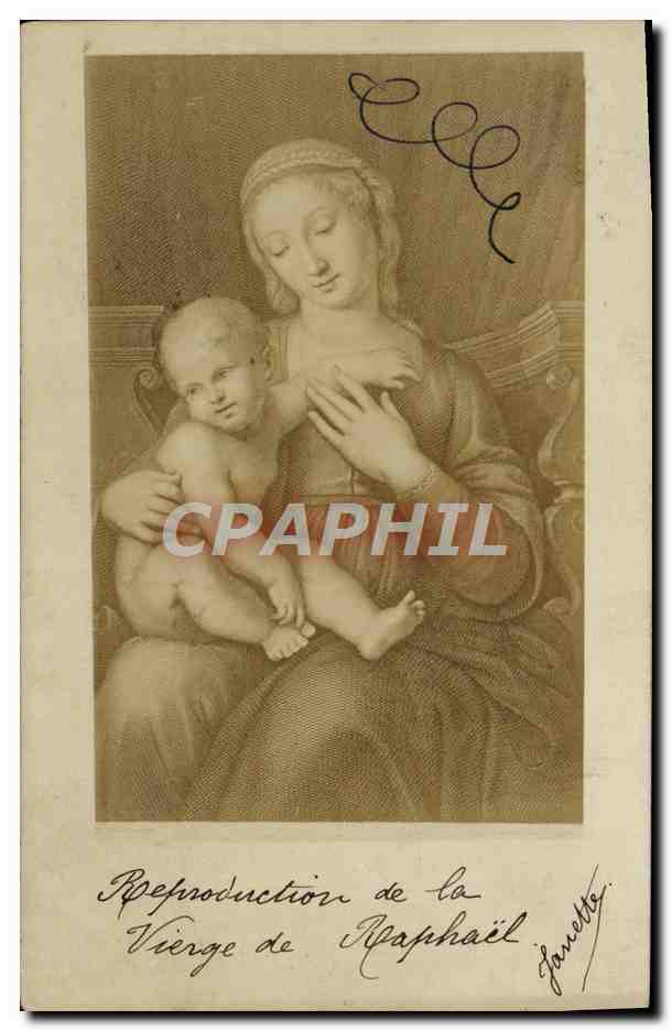 CPA Vierge de Raphael