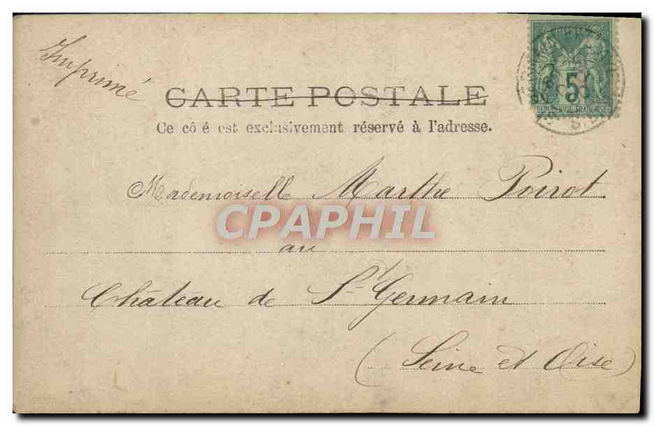 CPA Vierge de Raphael — Verso