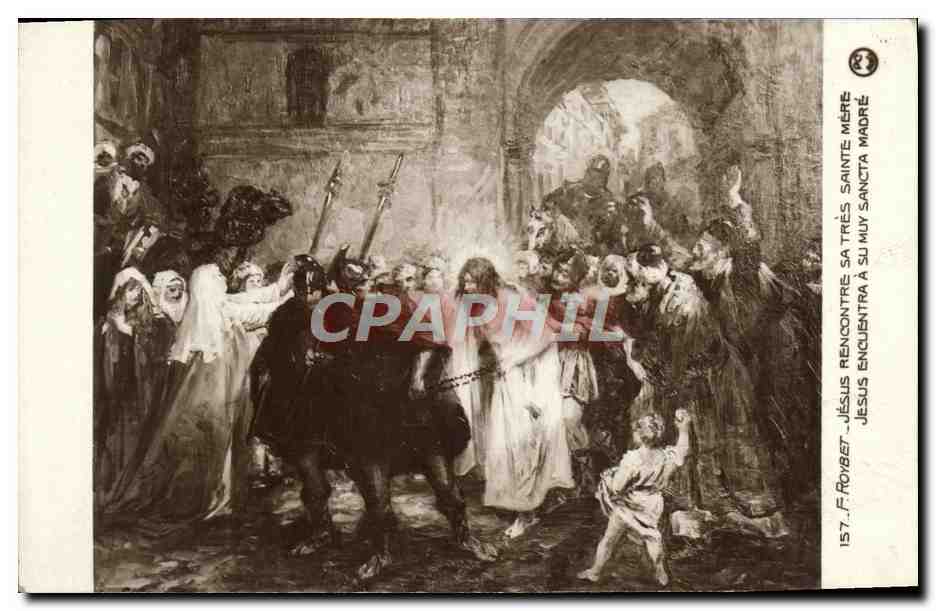 CPA Roybet Jesus rencontre sa tres sainte mere