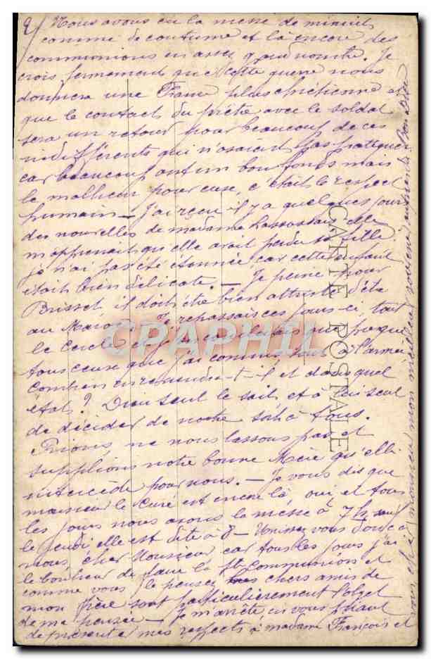 CPA Infirmiere Militaria — Rückseite