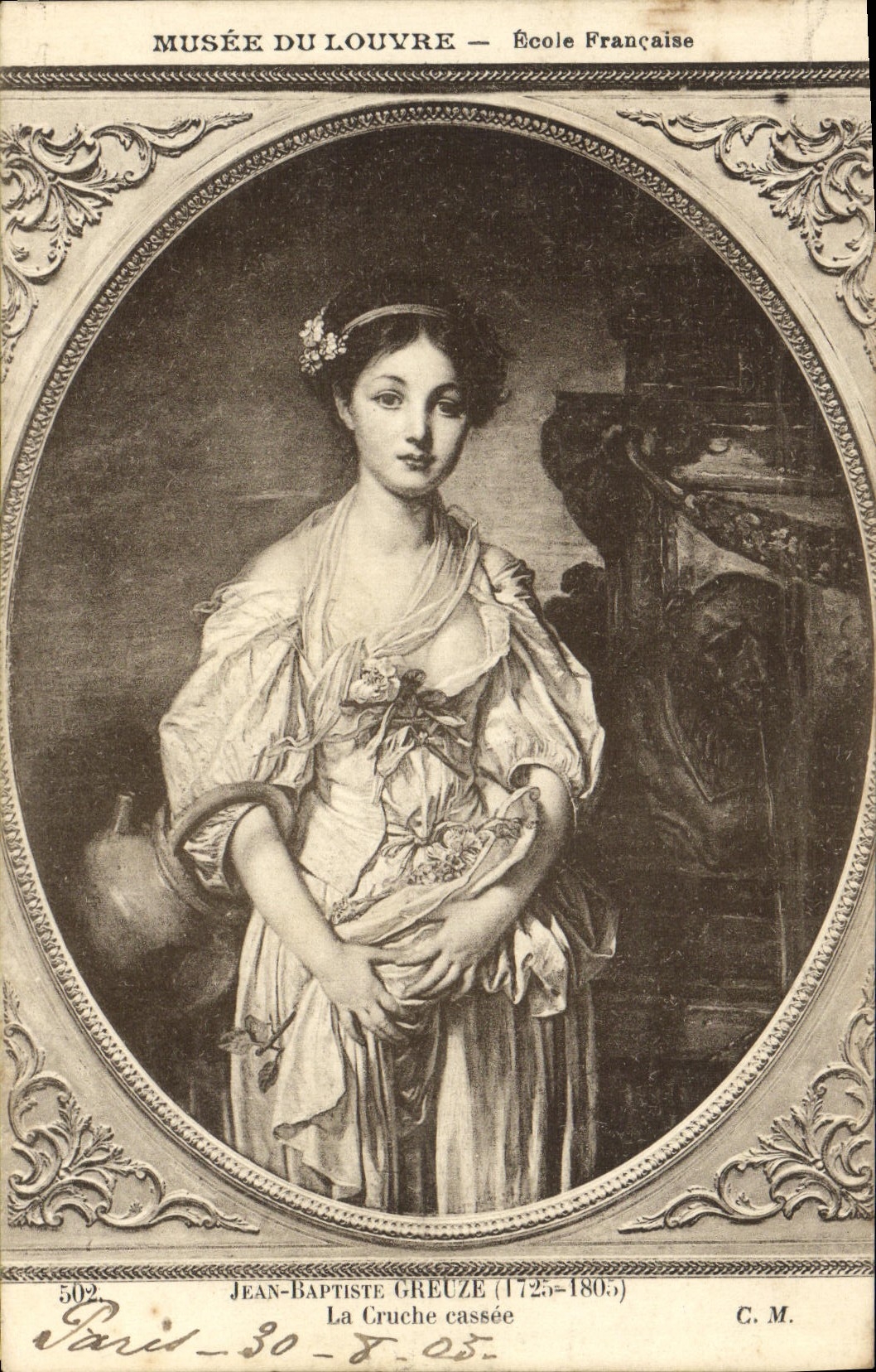 CPA Musee du Louvre Paris Greuze La cruche cassee