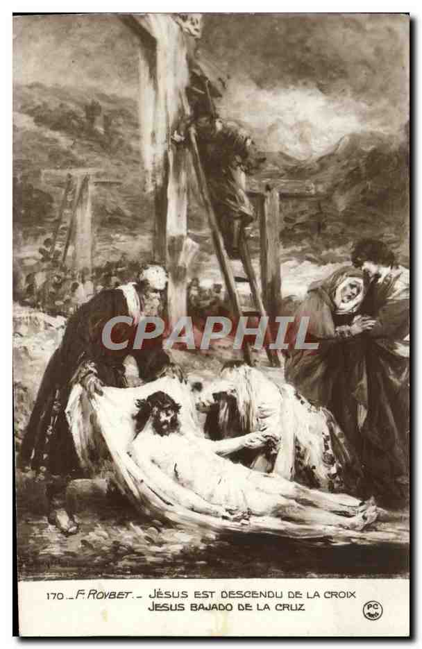 CPA Roybet Jesus est descendu de la croix 