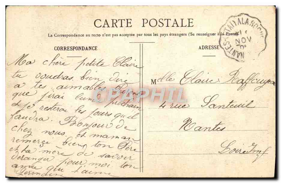CPA Fantaisie Paques Enfants Tabac  — Verso