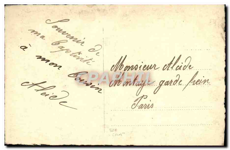 CARTE PHOTO Soldat  — Rückseite