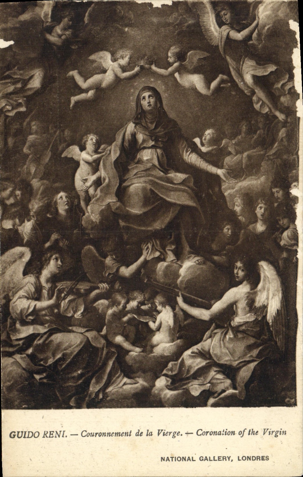 CPA Guido Reni Couronnement de la vierge National Gallery Londres