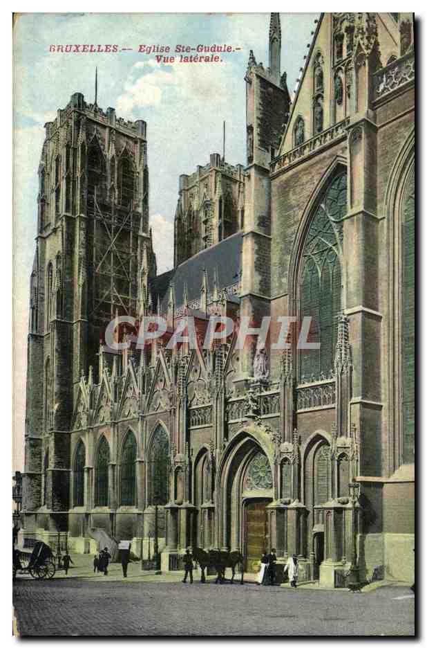 CPA Bruxelles Eglise Ste Gudule