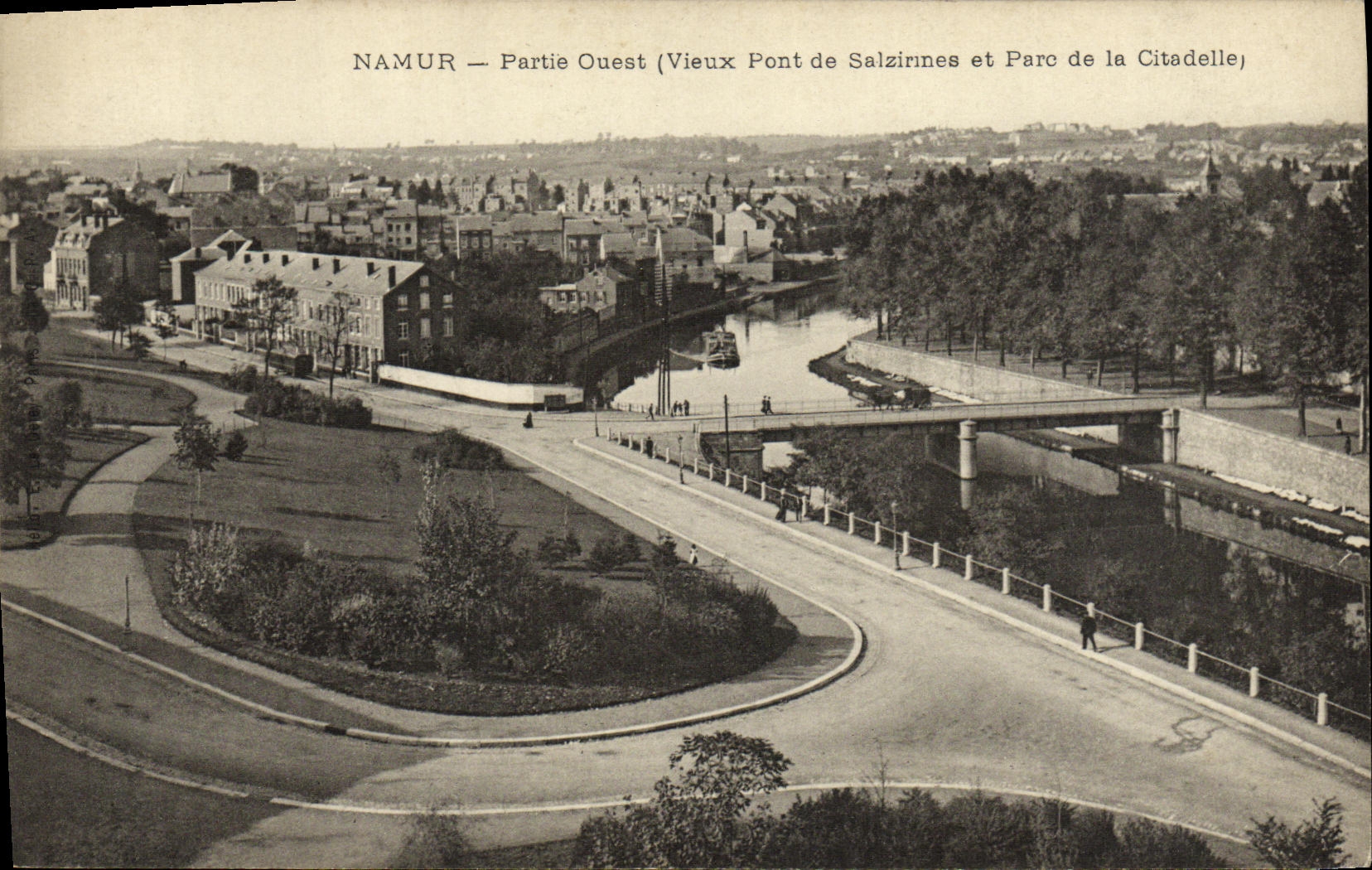 Namur — Partie Ouest (Vieux Pont de Salzirnnes et Parc de la Citadelle)
