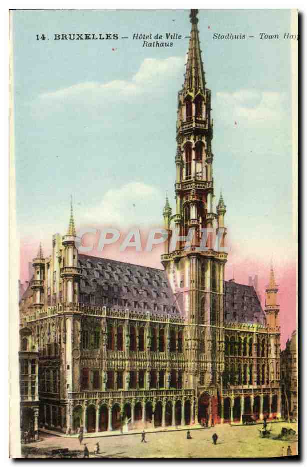 CPA Bruxelles Hotel de ville 
