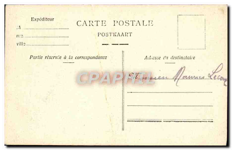 CPA Bruxelles Entree du parc Rue royale  — Back