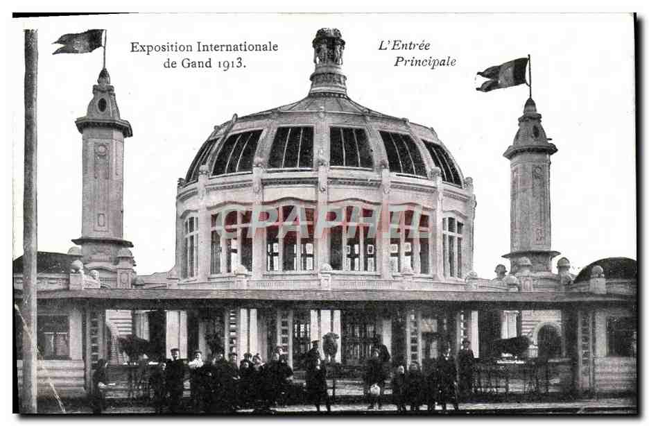 CPA Exposition internationale Gand 1913 L'entree principale 