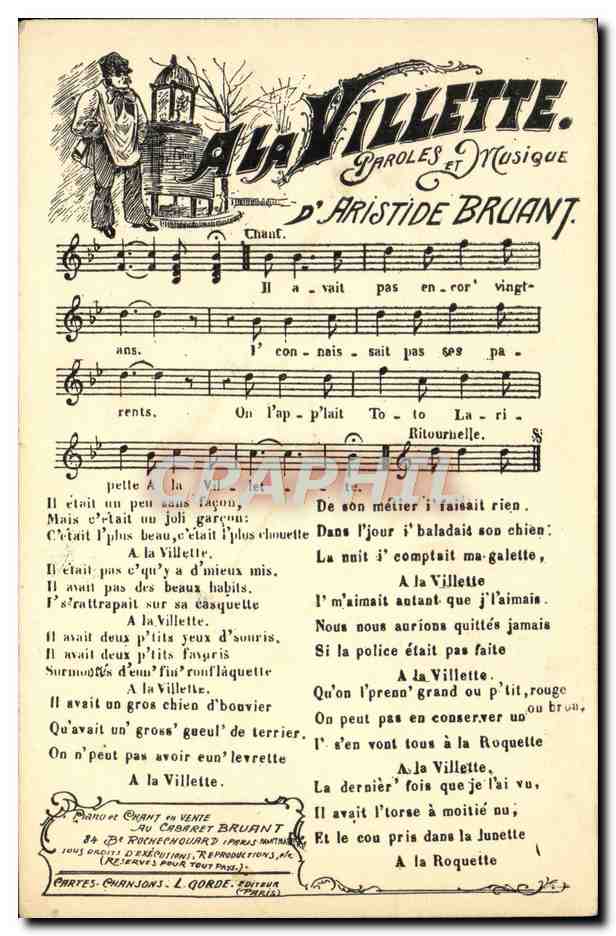 CPA A la Villette Aristide Bruant 