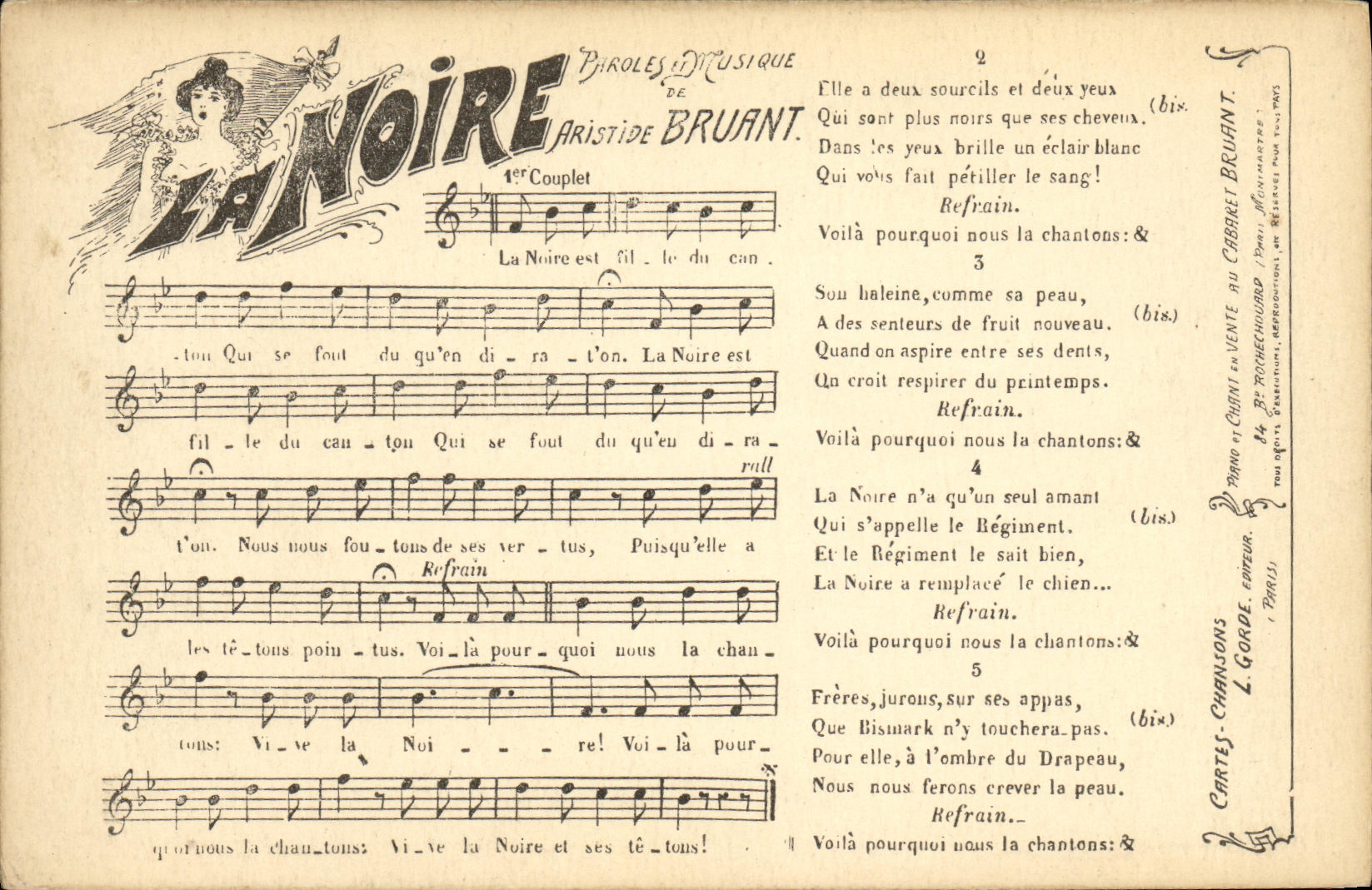 CPA La Noire Aristide Bruant