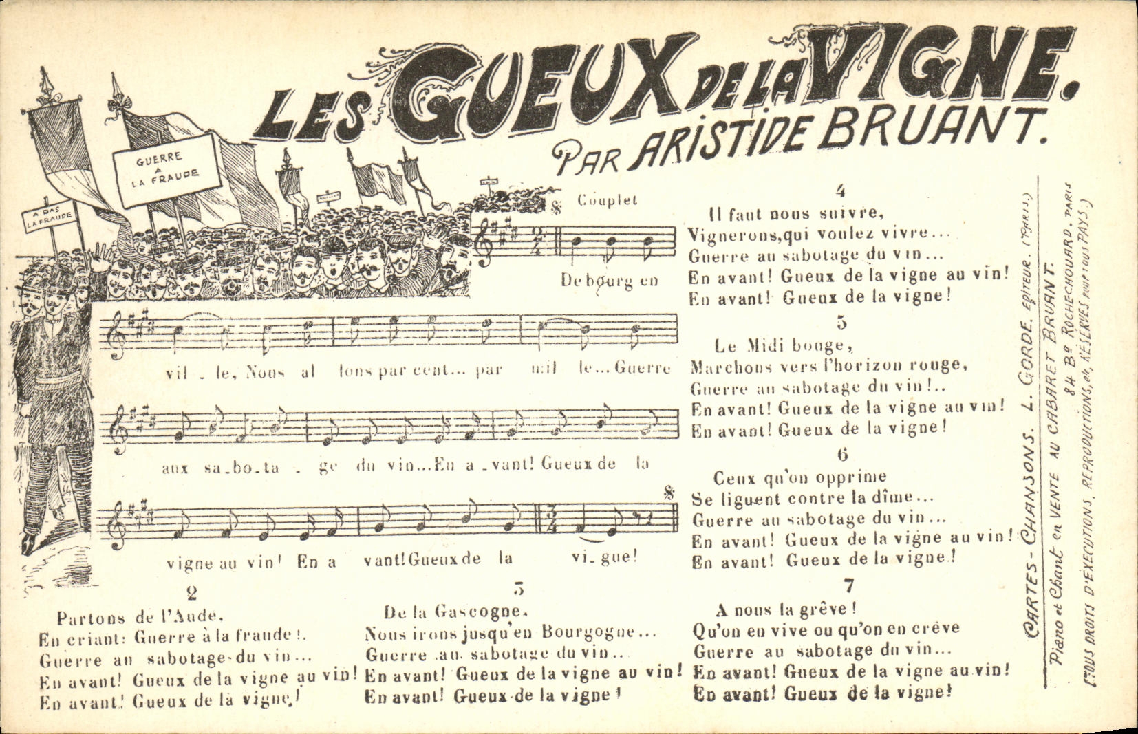 CPA Les gueux de la vigne Aristide Bruant 