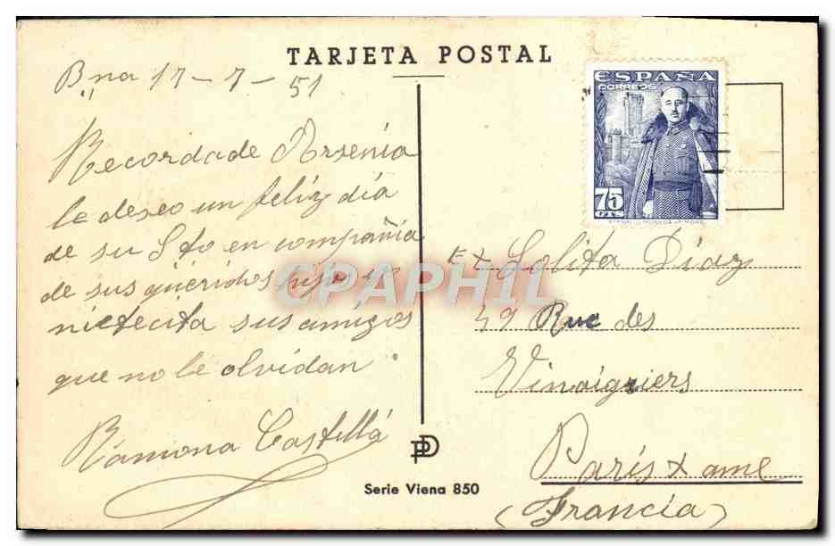 CPA Fantaisie Fleurs — Verso