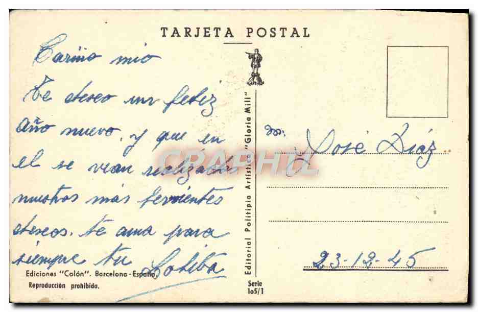 CPA Fantaisie Fleurs — Verso