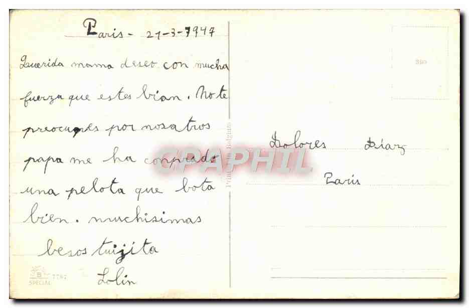 CPA Fantaisie Enfant Bebe Poupee — Rückseite
