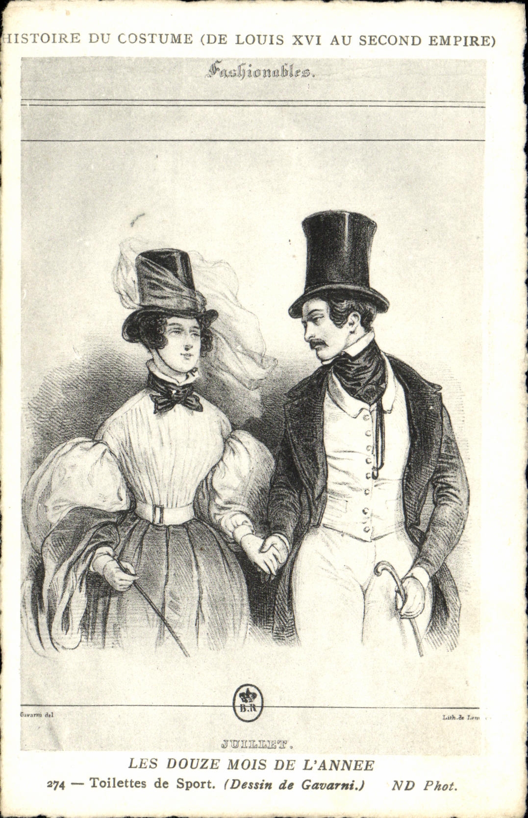 CPA Costume Les douze mois de l'annee Toilettes de sport 