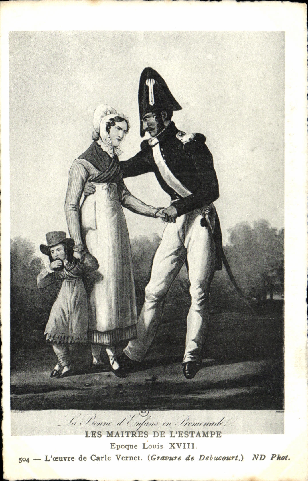 CPA Estampes Louis XVIII Carle Vernet Debucourt 
