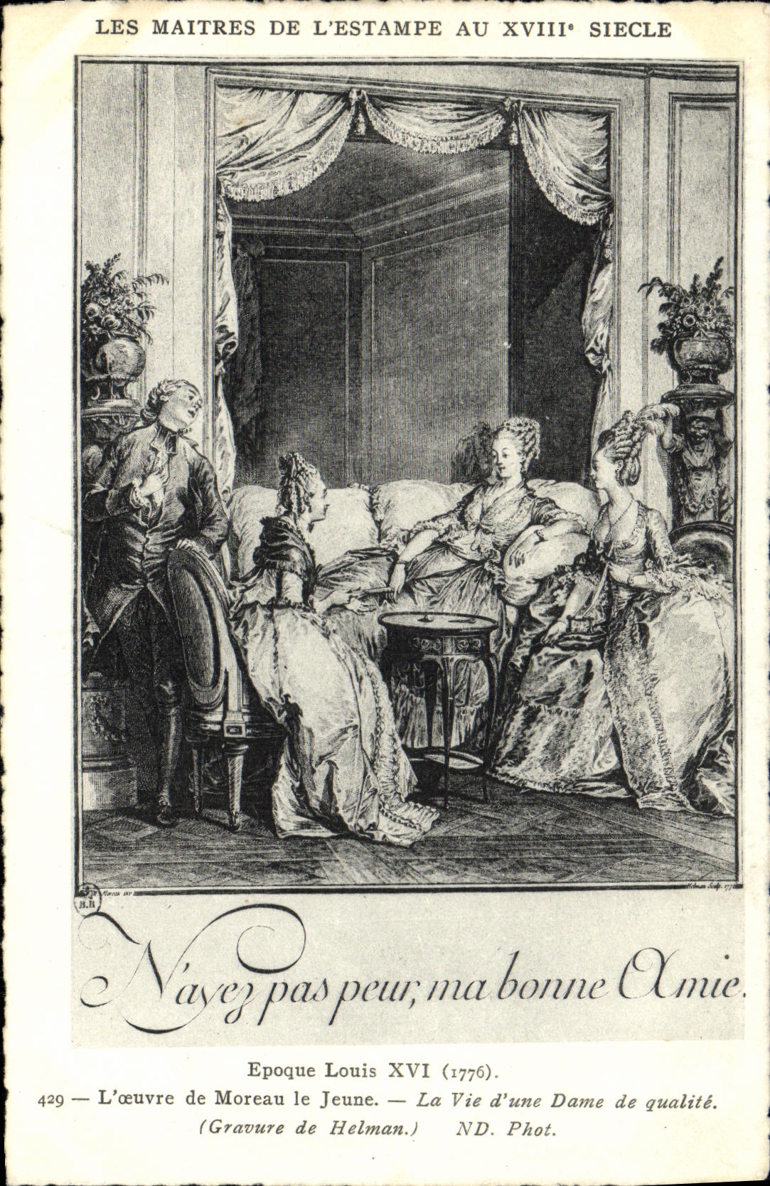 CPA Estampes 18eme Louis XVI Moreau le Jeune La vie d'une dame de qualite Helman