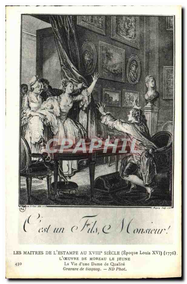 CPA Estampes 18eme Moreau le jeune La vie d'une dame de qualite Baquoy 