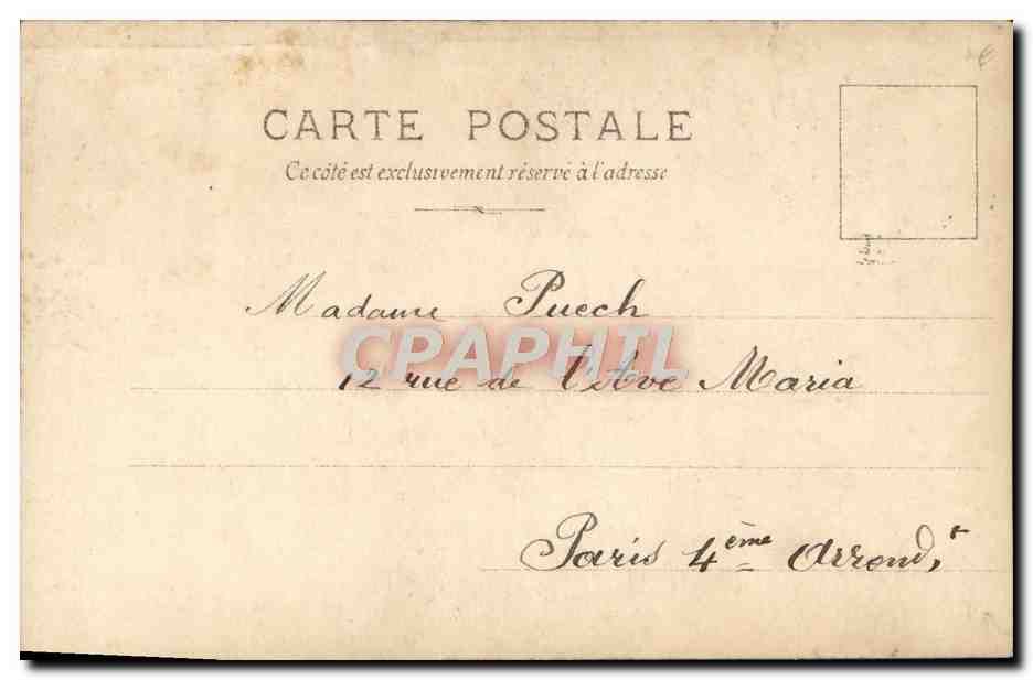 Nue allongée sur un tronc d'arbre — éditeur S.I. — timbre 5 centimes — Rückseite