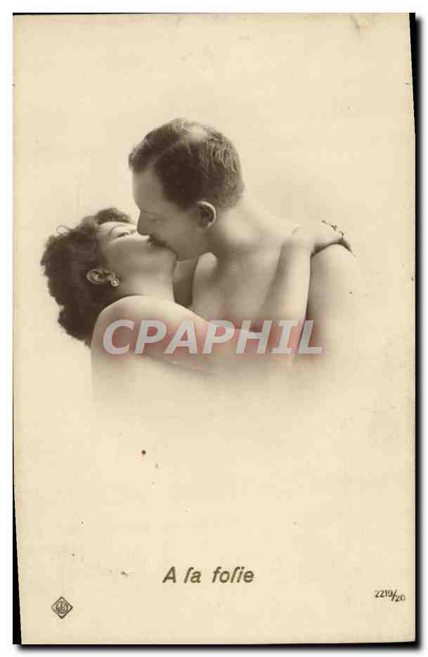 CPA A la folie Femme