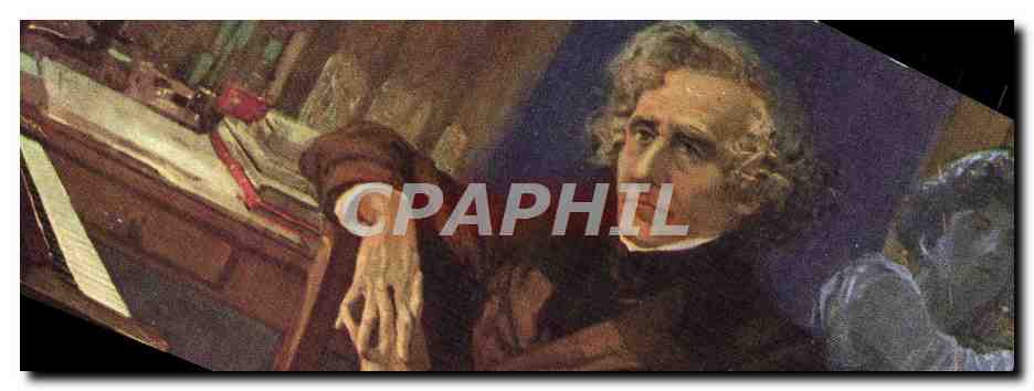 CPA Balestrieri Berlioz composant les Troyens