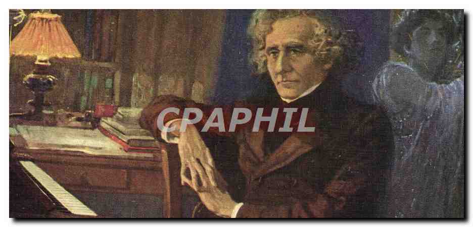 CPA Balestrieri Berlioz composant les Troyens