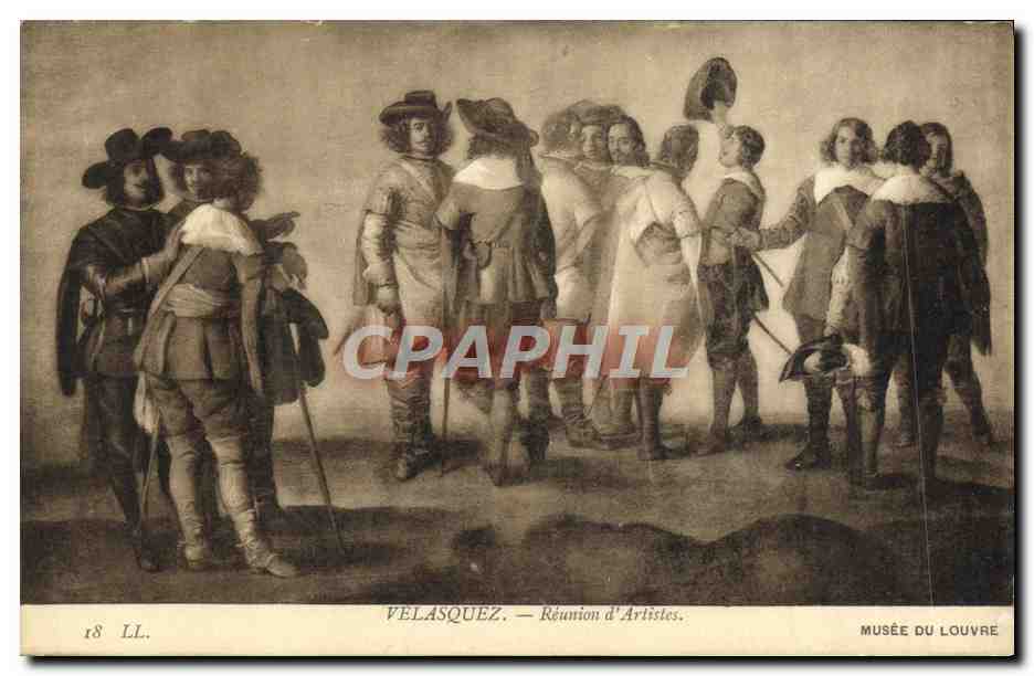 CPA Velasquez Reunion d'artistes Musee du Louvre Paris 