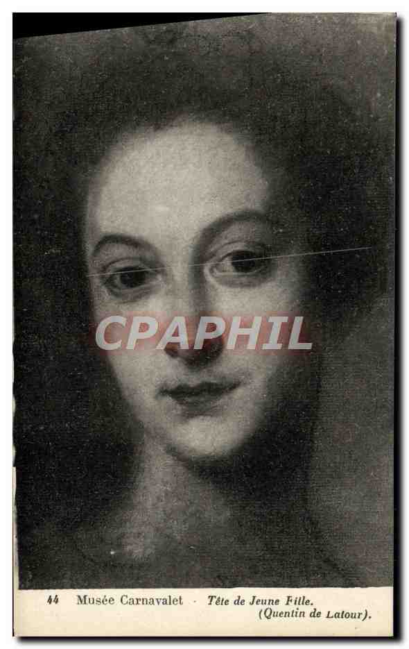 CPA Musee Carnavalet Tete de jeuen fille Quentin de Latour 
