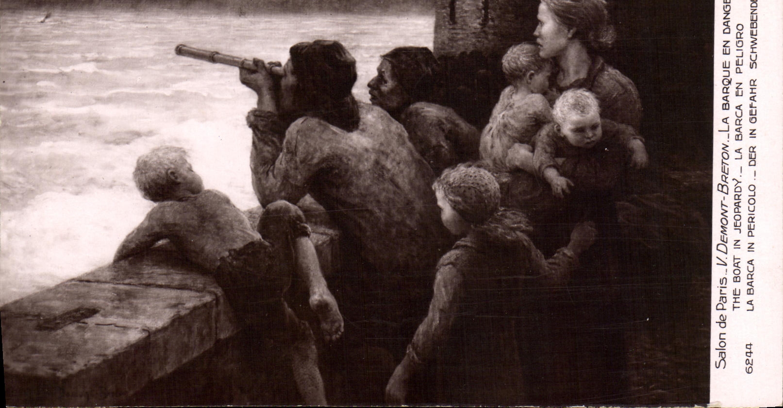 CPA Salon de Paris Demont Breton La barque en danger