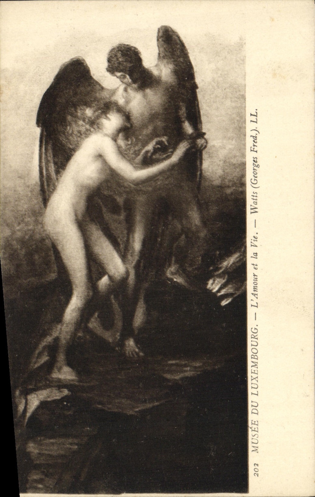 CPA Musee du Luxembourg Paris L'amour et la vie Watts Georges Fred Ange
