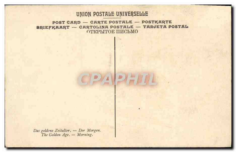 CPA Frederic Leon L'age d'or Le matin — Verso