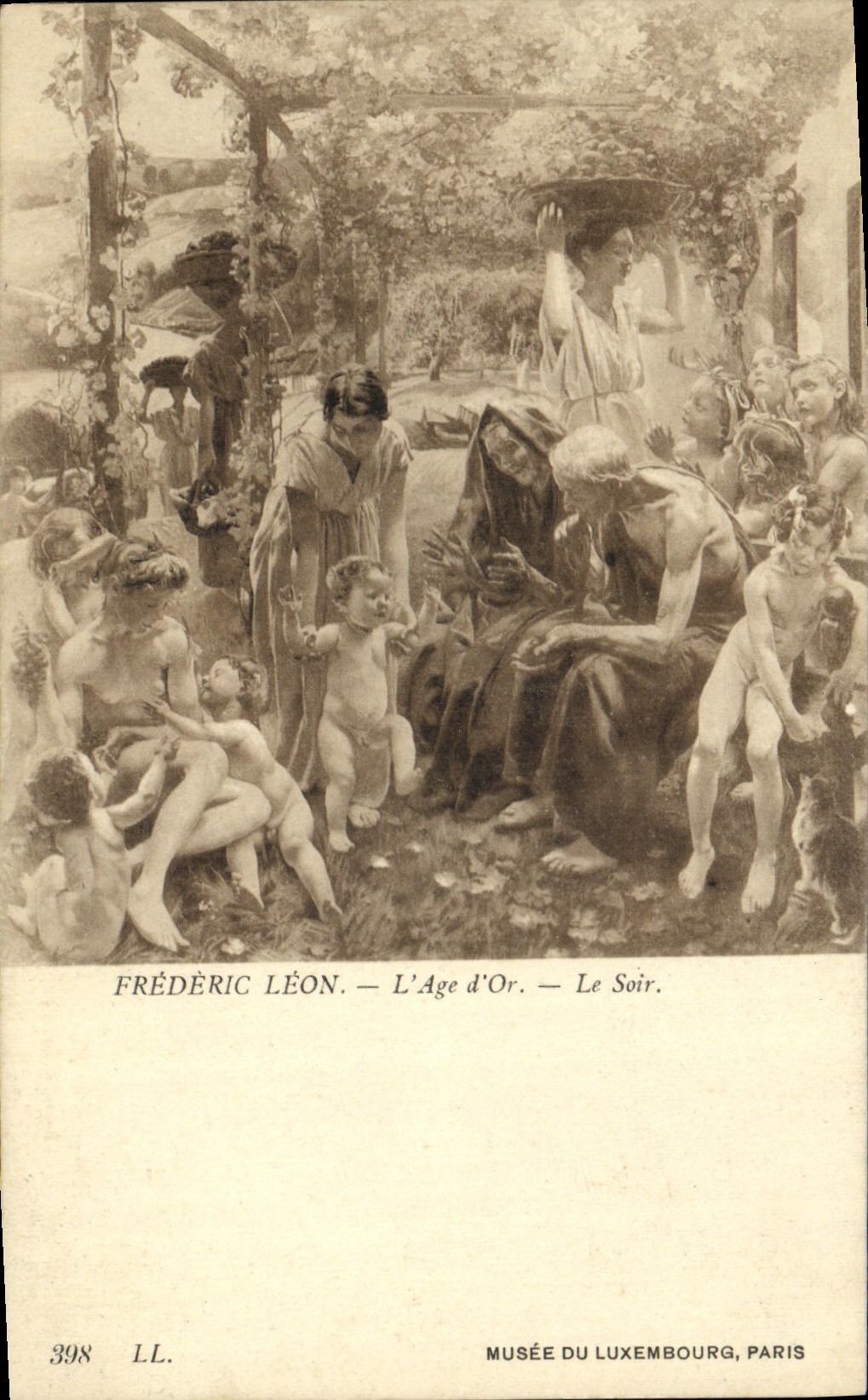 CPA Frederic leon L'age d'or Le soir Musee du Luxembourg Paris 