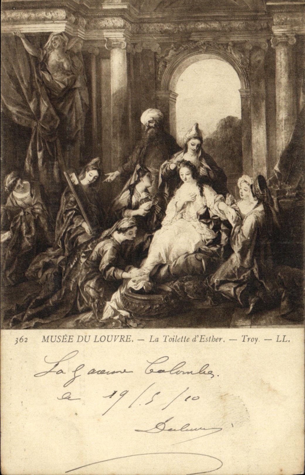 CPA Musee du Louvre Paris La toilette d'Esther Troy