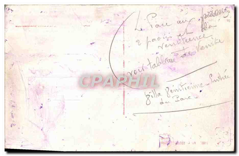 CPA Femmes Paon — Verso