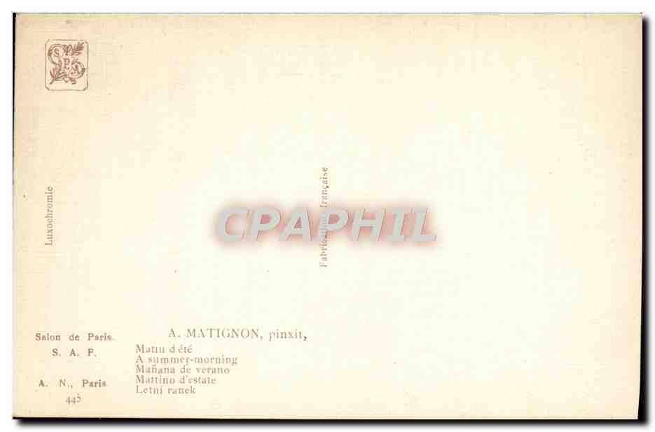 CPA Matignon Matin d'ete — Verso