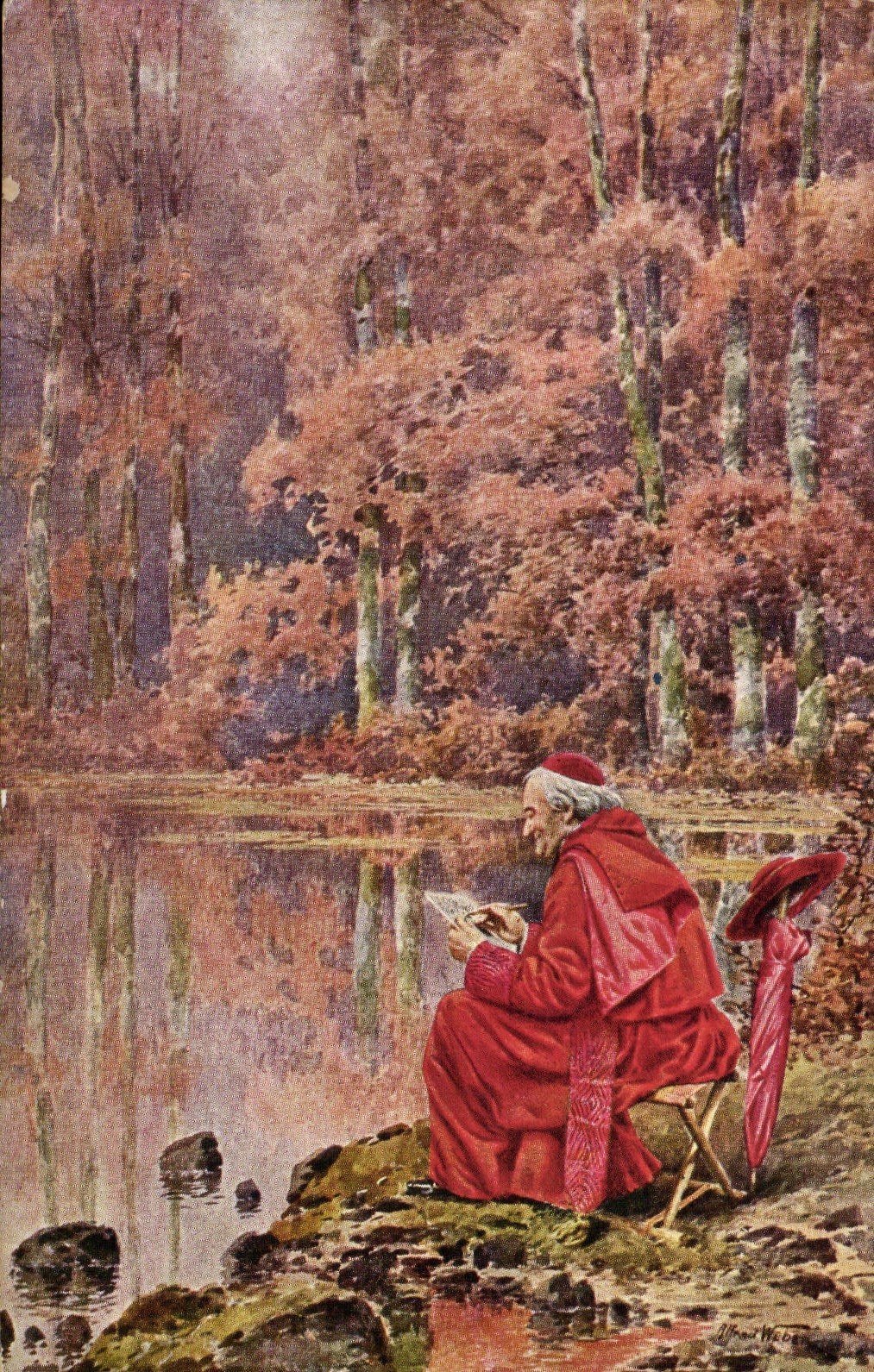 CPA Alfred Weber Monsigneur artiste