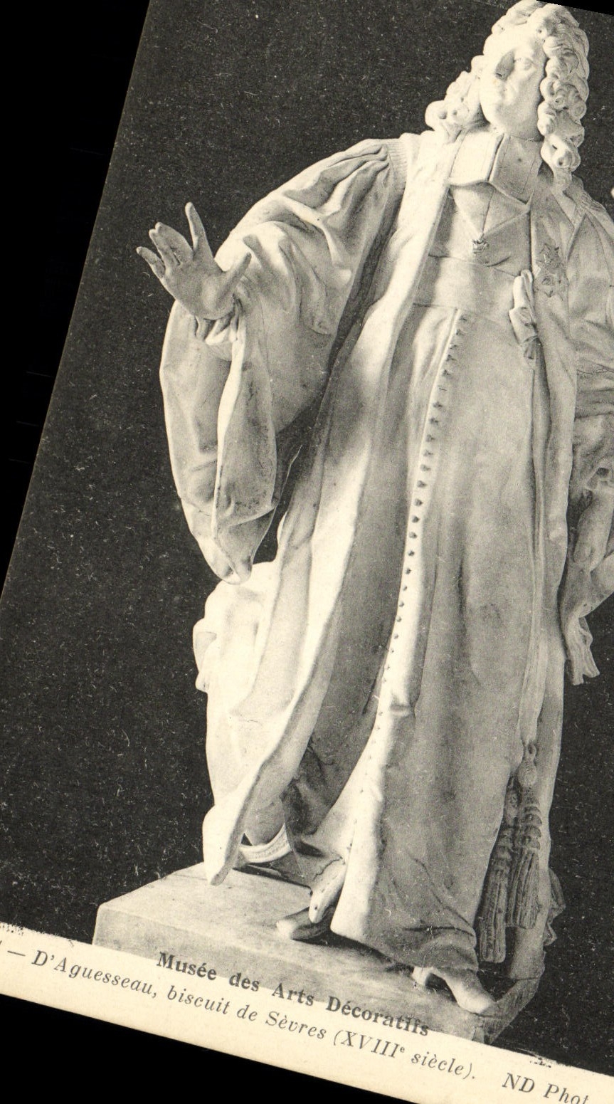 Statue de D'Aguesseau — biscuit de Sèvres, XVIIIe siècle — Musée des Arts Décoratifs