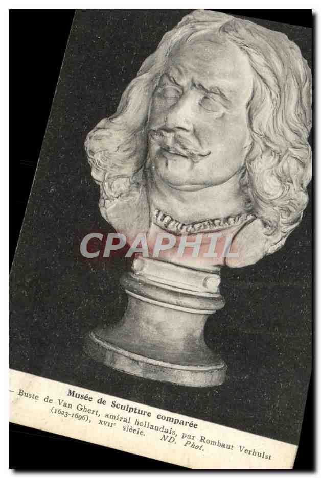 Buste de Van Ghert — admirail hollandais, xvii° siècle — Musée de Sculpture comparée, par Rombaut Verhulst