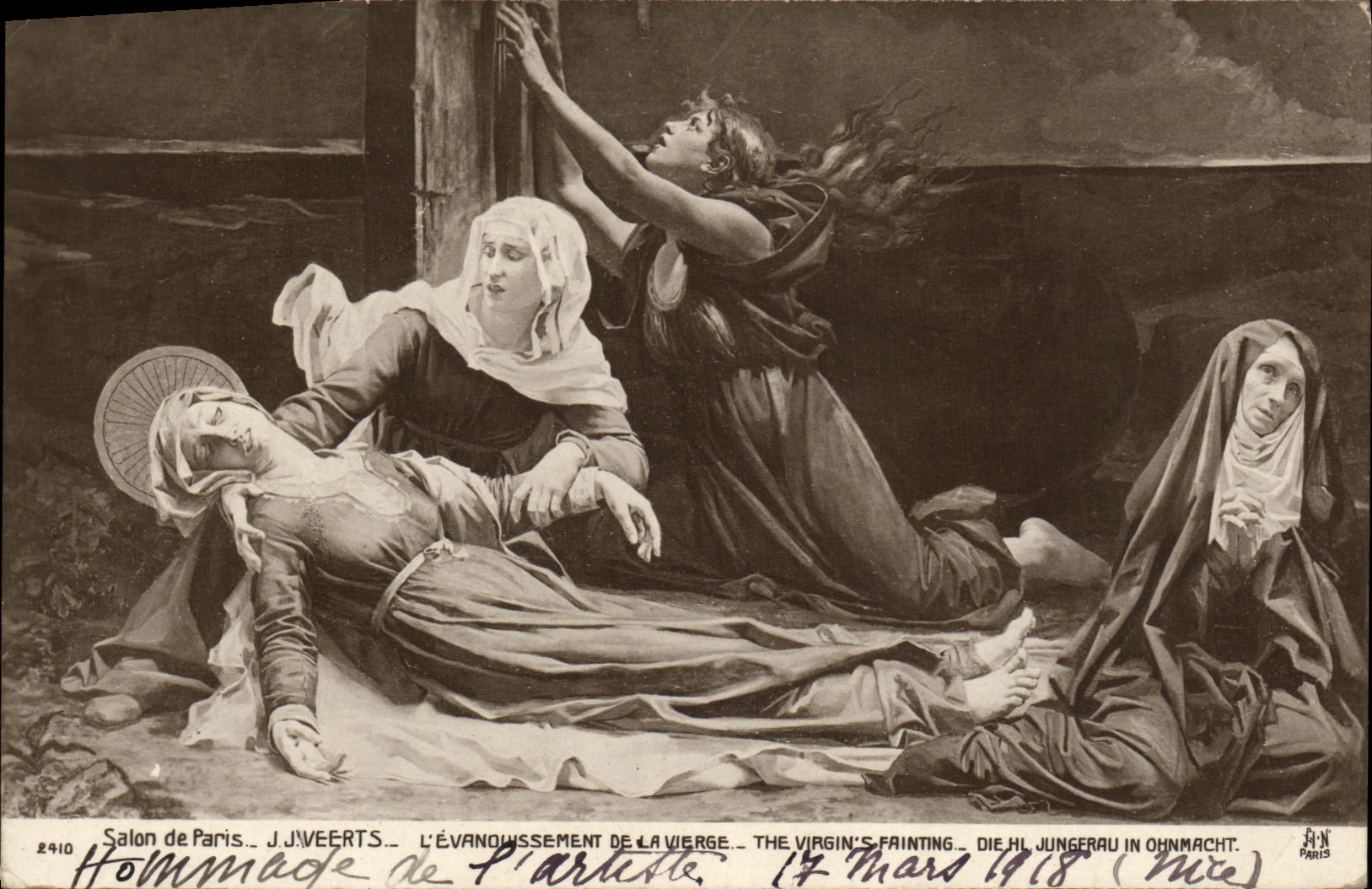 CPA Salon de Paris Weerts L'evanouissement de la vierge 